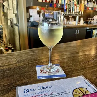 Pinot Grigio at the bar