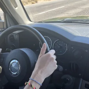 Dash board,steering wheel,hood.