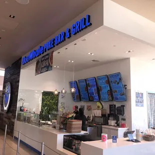 Blue Whale Poke in Hillsdale shopping center food court