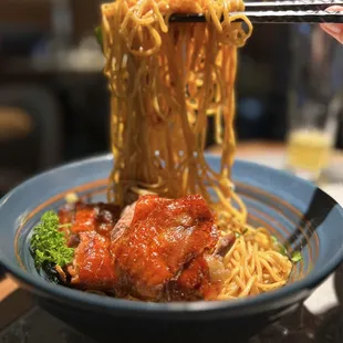 酱燒鴨薄麵 XO Roasted Duck Thin Noodles | $28