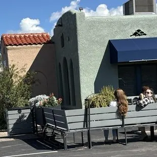 outside