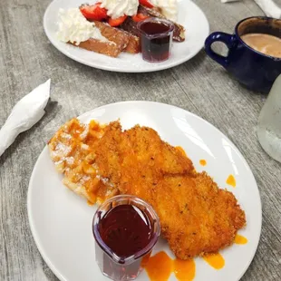 Chicken and Waffle and French Toast