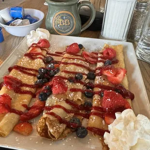 Triple Berry Crepes