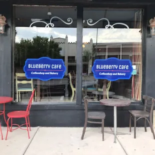 blueberry cafe on a sunny day