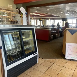Front counter and desserts.