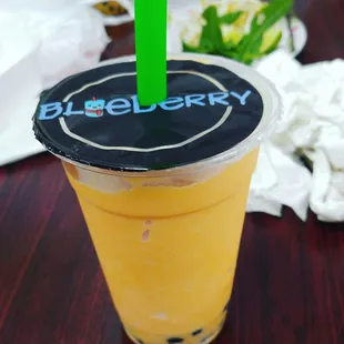 Thai tea boba tea