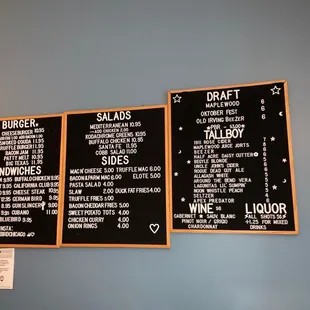 Wall menu