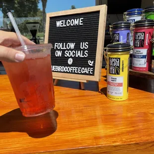 Iced peached hibiscus tea  called , &quot; Peach Party&quot;
