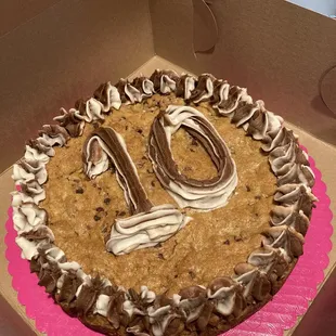 Cookie cake. Super thick.