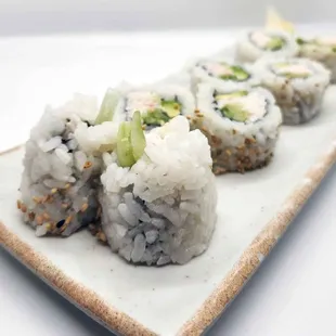 sushi on a white plate