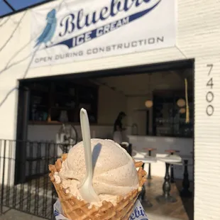 Snickerdoodle waffle cone