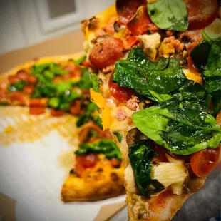 Large Double Meat Combo with artichokes and spinach