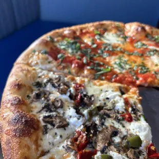 Kellie giirrrl and Margherita pizza. Happy Pi Day!!!