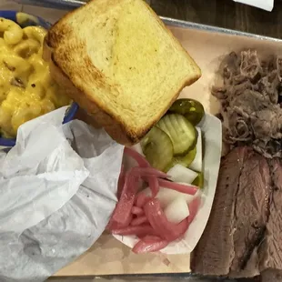2 Meat Plate Brisket and Pulled Pork