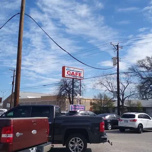 My view from the parking lot.