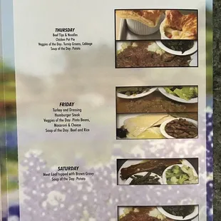 Menu- Daily Lunch Specials