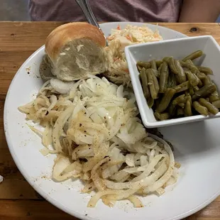 Lever with onions.