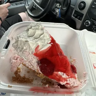 Homemade strawberry cheesecake