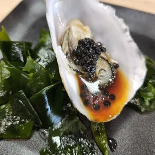 Oyster and caviar