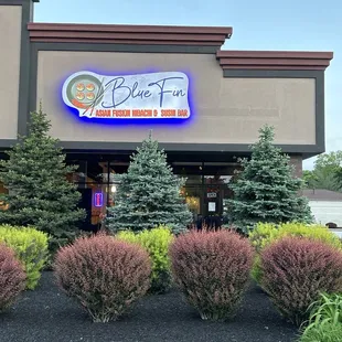 The exterior of the restaurant.