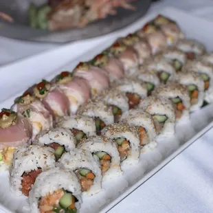 Filled up on these rolls, with rice