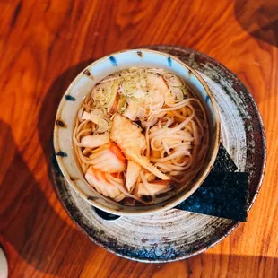 Crab udon soup / $14