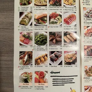 Appetizer menu