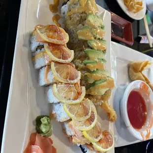 Atlantic Sushi and Jumbo Crab Cake Sushi Roll