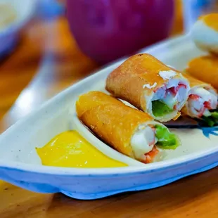 Krab puffs (Rangoon egg rolls)