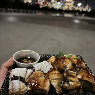 Dragon roll and Tako