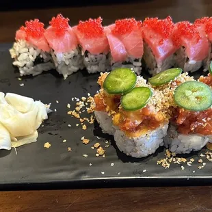 Volcano Roll front and Crab roll back!