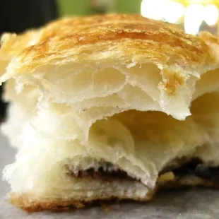 Interior of the croissant (somewhat crushed by the eating process)