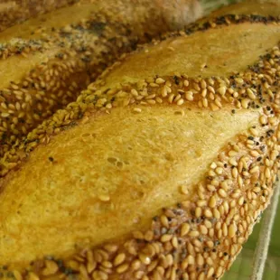 bowery baguette (seasame and poppy seeds)