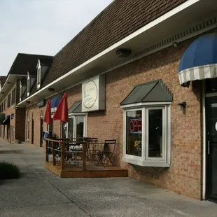 The front of BBC and the new outdoor seating.