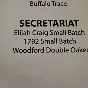 The bourbon I chose.