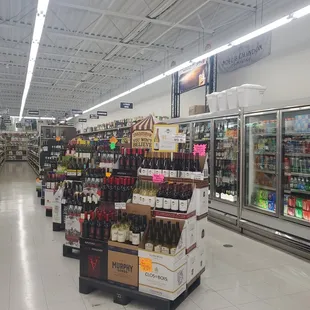 a grocery store with a variety of beverages