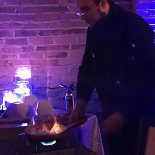 Cherries Jubilee, fire and all!