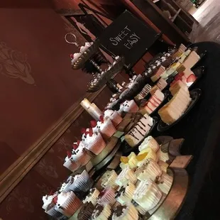 An assortment of desserts.