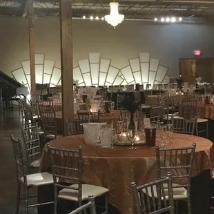 Setting up for a dinner