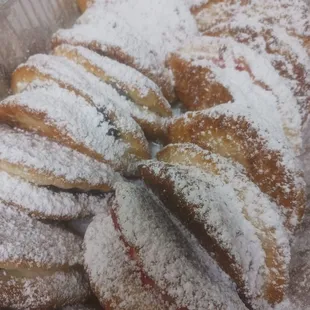 homemade fried pies with powedered sugar