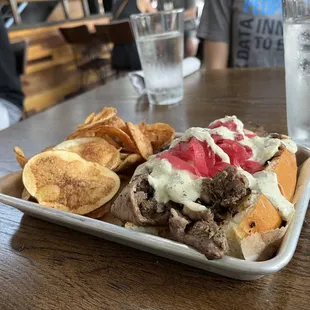 a plate of food on a table