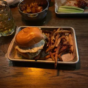 Bluejacket Double Burger - overcooked and burnt Pattie's.