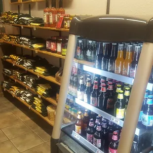 a display of alcohol