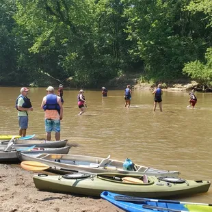 It's time to get wet! We just don't paddle kayaks, we play in the water, too!