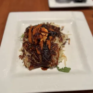 Burrata stuffed browns