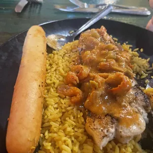 Tilapia with Shrimp &amp; Crawfish Sauce