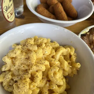 Mac N&apos; Cheese Side and Hush Puppies