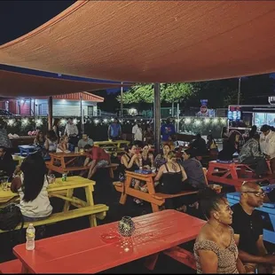 - The Blues Pit BBQ is located in the back patio at LUNA live music venue. This requires guests to walk through the club to get to us.