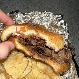 Brisket &amp; Sausage Sandwich