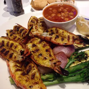 Giant prawns and veggies!!!!  Picture perfect